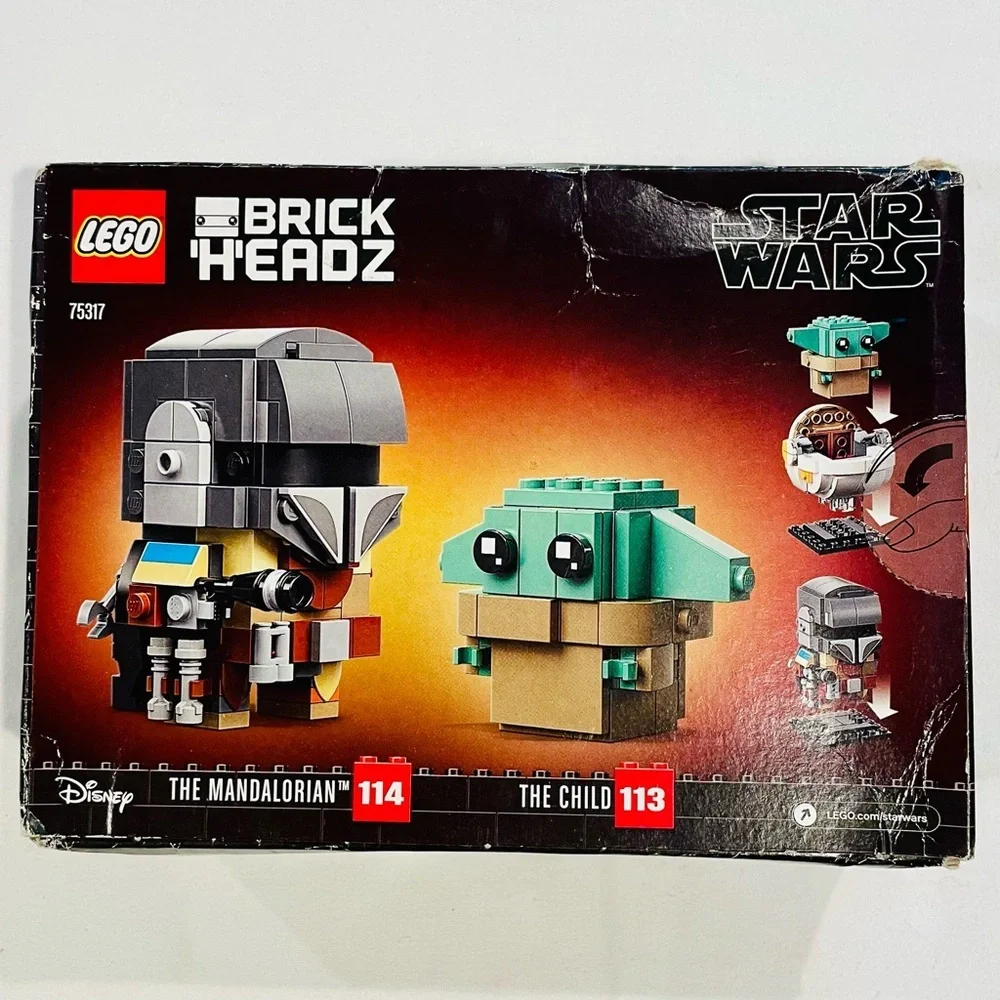 New LEGO 75317 BrickHeadz Star Wars The Mandalorian & The Child Grogu Baby Yoda